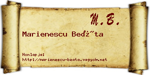 Marienescu Beáta névjegykártya